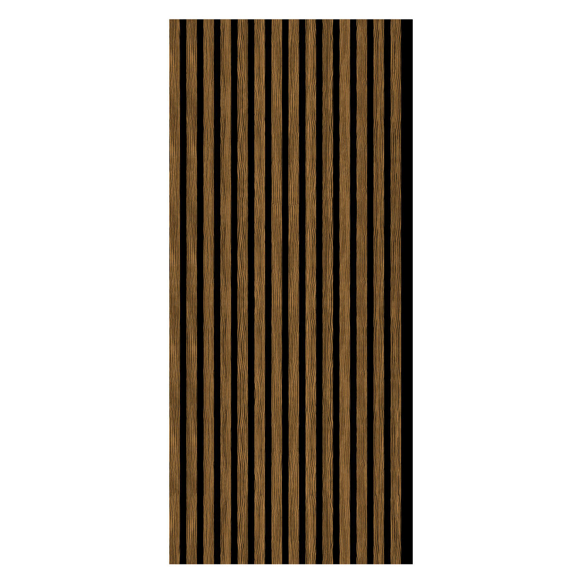 AKUSTIKPANEEL Zebrano foliert Braun 57.25/1.9/240 cm  - Braun, KONVENTIONELL, Holzwerkstoff/Textil (57.25/1.9/240cm)