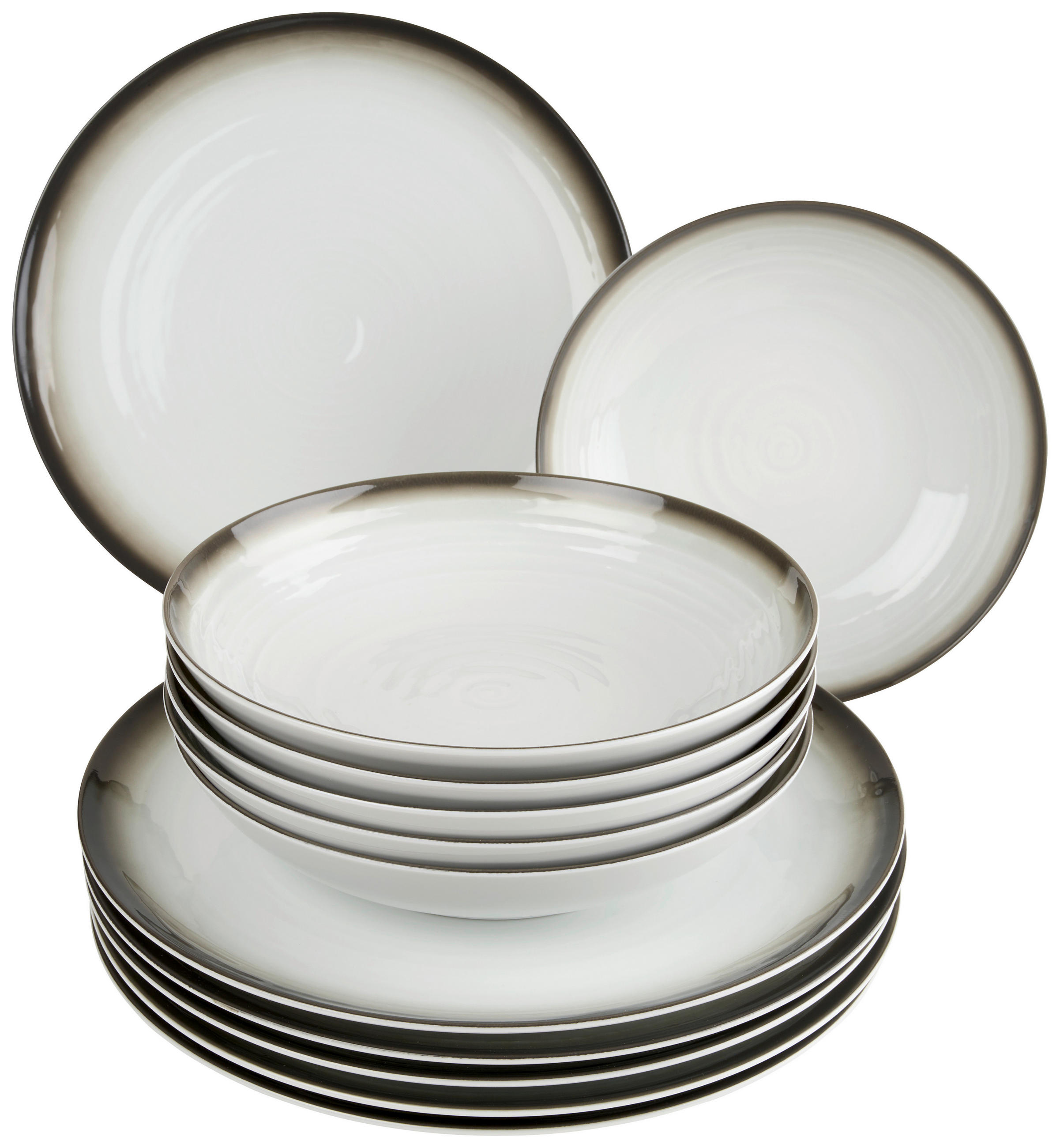 TAFELSERVICE Braun, Beige Terra 12-teilig  - Beige/Braun, LIFESTYLE, Keramik (7,916kg) - Seltmann Weiden