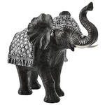 DEKOELEFANT - Dunkelgrau/Silberfarben, Basics, Kunststoff (31/19/12,5cm) - Ambia Home