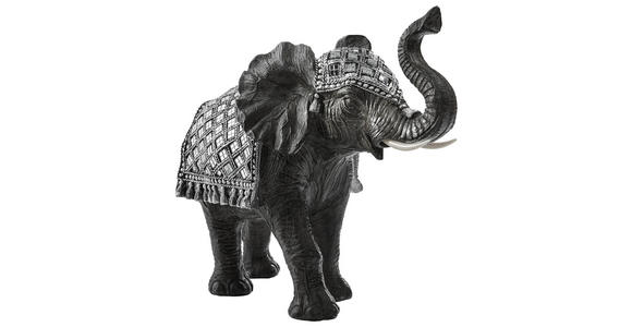 DEKOELEFANT - Dunkelgrau/Silberfarben, Basics, Kunststoff (31/19/12,5cm) - Ambia Home