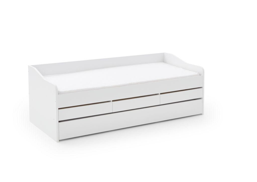 OTROŠKA/MLADINSKA POSTELJA 207/72/94 cm bela  - bela, Moderno, leseni material (207/72/94cm) - Carryhome