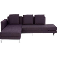 ECKSOFA in Webstoff Dunkelgrau  210/257 cm  - Chromfarben/Dunkelgrau, Design, Textil/Metall (210/257cm) - Brühl