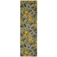 KÜCHENLÄUFER 45/150 cm Velvet Gelb, Salbeigrün, Graublau  - Graublau/Salbeigrün, ROMANTIK / LANDHAUS, Kunststoff/Textil (45/150cm) - Esposa