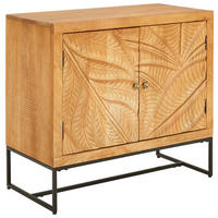 KOMMODE  in 85/75/40 cm  - Goldfarben/Schwarz, Natur, Holz/Metall (85/75/40cm) - Livetastic