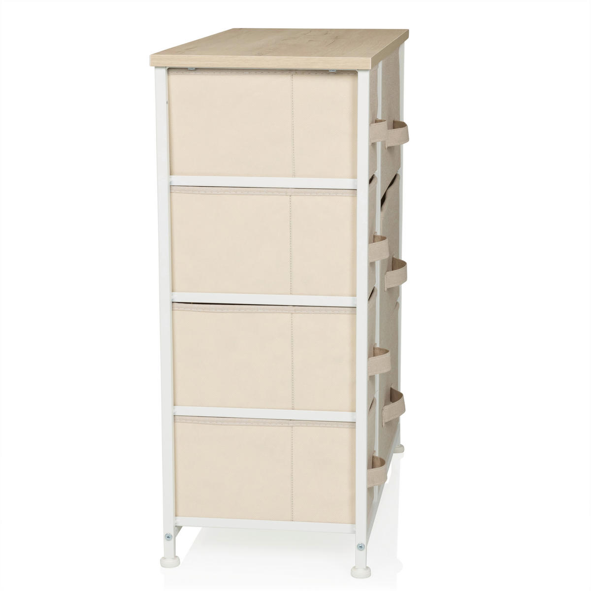 KOMMODE  in 63,5/73/30 cm  - Beige/Weiß, MODERN, Kunststoff/Textil (63,5/73/30cm) - MID.YOU