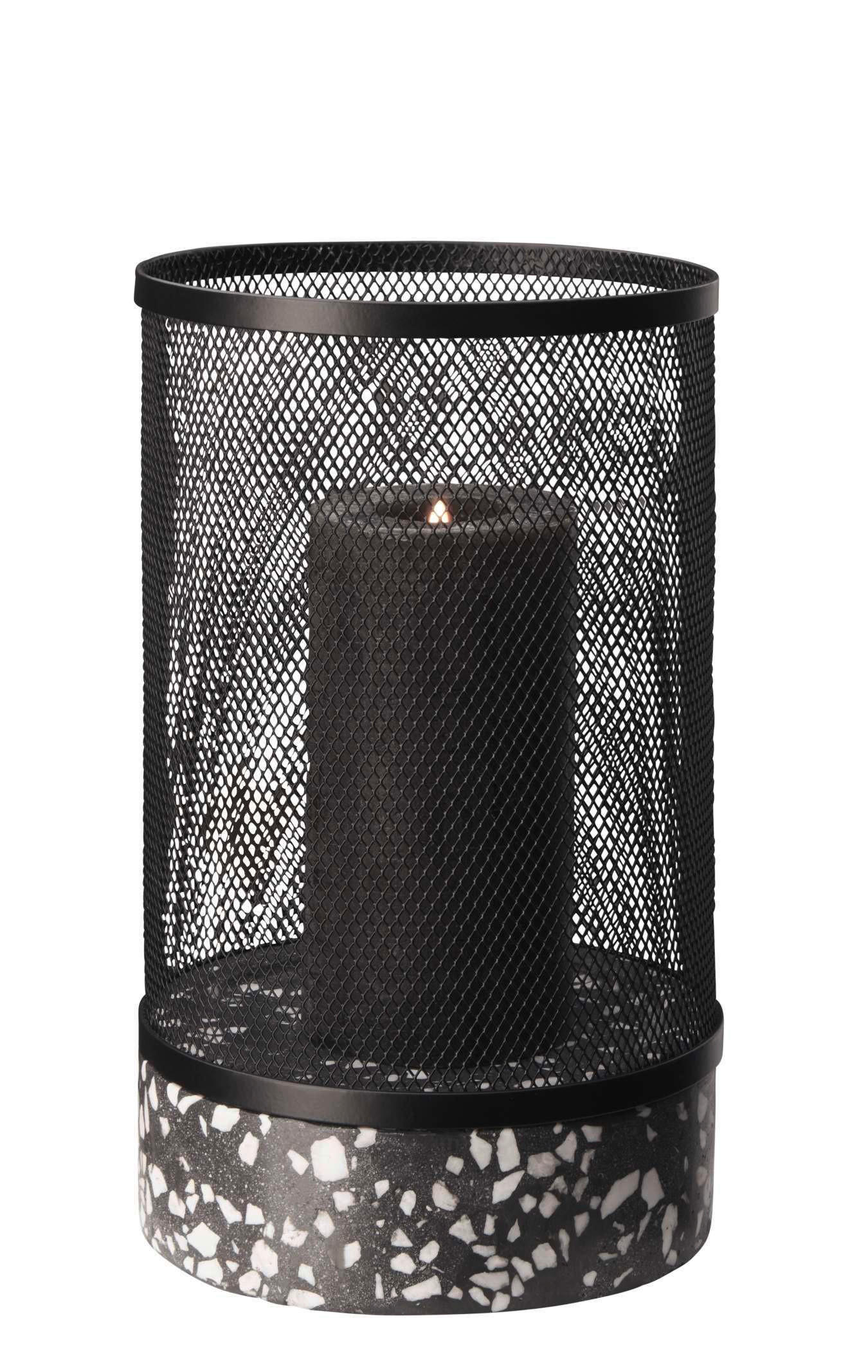 WINDLICHT Schwarz 16/27 cm  - Schwarz, Trend, Metall (16/27cm) - ASA