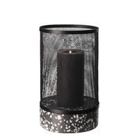 WINDLICHT Schwarz 16/27 cm  - Schwarz, Trend, Metall (16/27cm) - ASA