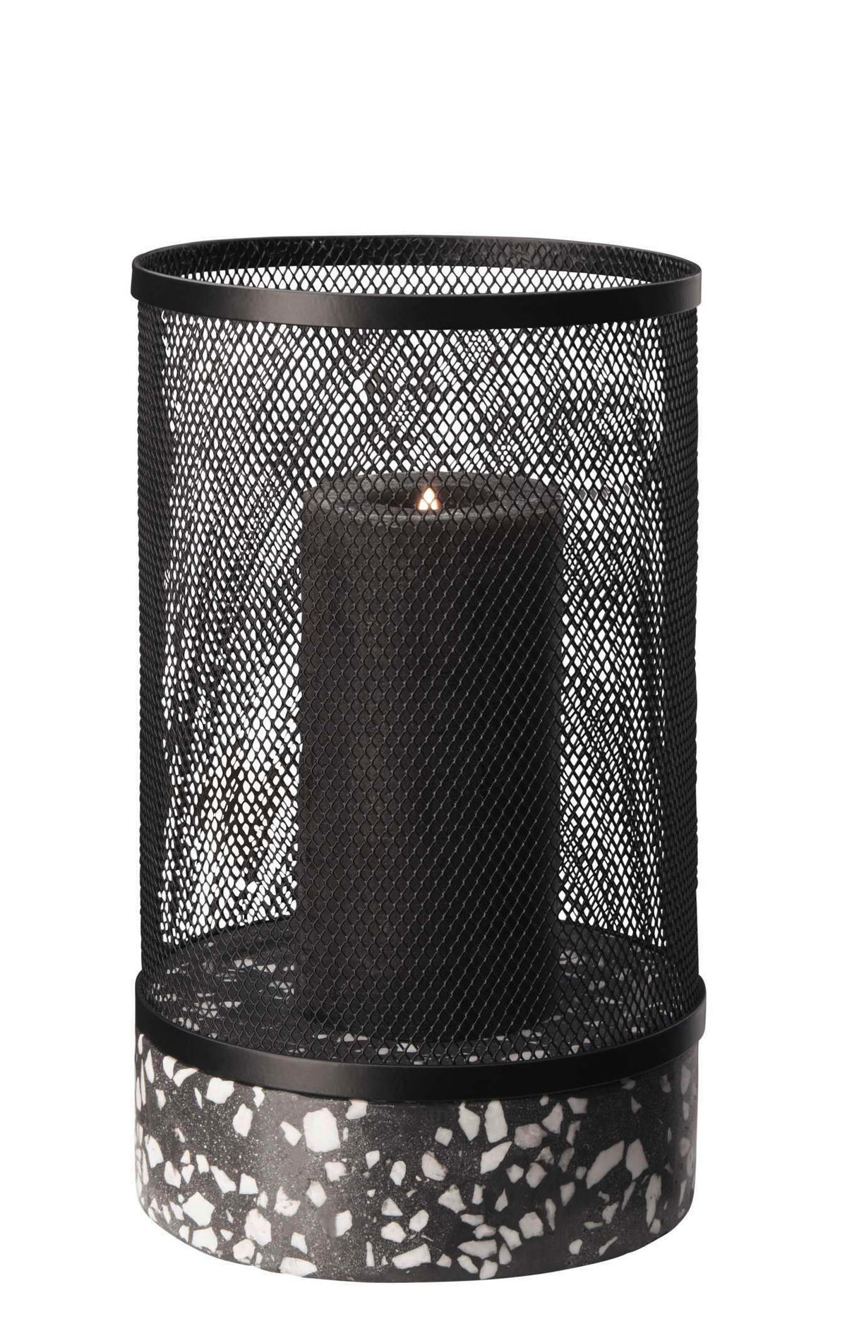 WINDLICHT Schwarz 16/27 cm  - Schwarz, Trend, Metall (16/27cm) - ASA