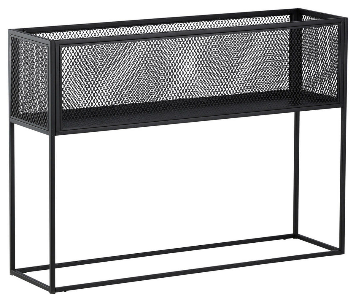 BÜCHERWAND Schwarz  - Schwarz, Design, Metall (110/80/30cm) - Livetastic