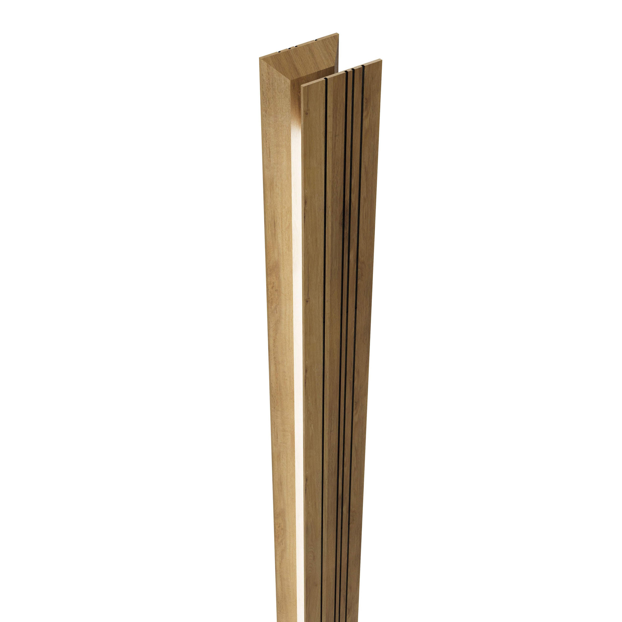 LED-STEHLEUCHTE 21/150 cm    - Schwarz, Natur, Holz/Metall (21/150cm) - Waldwelt