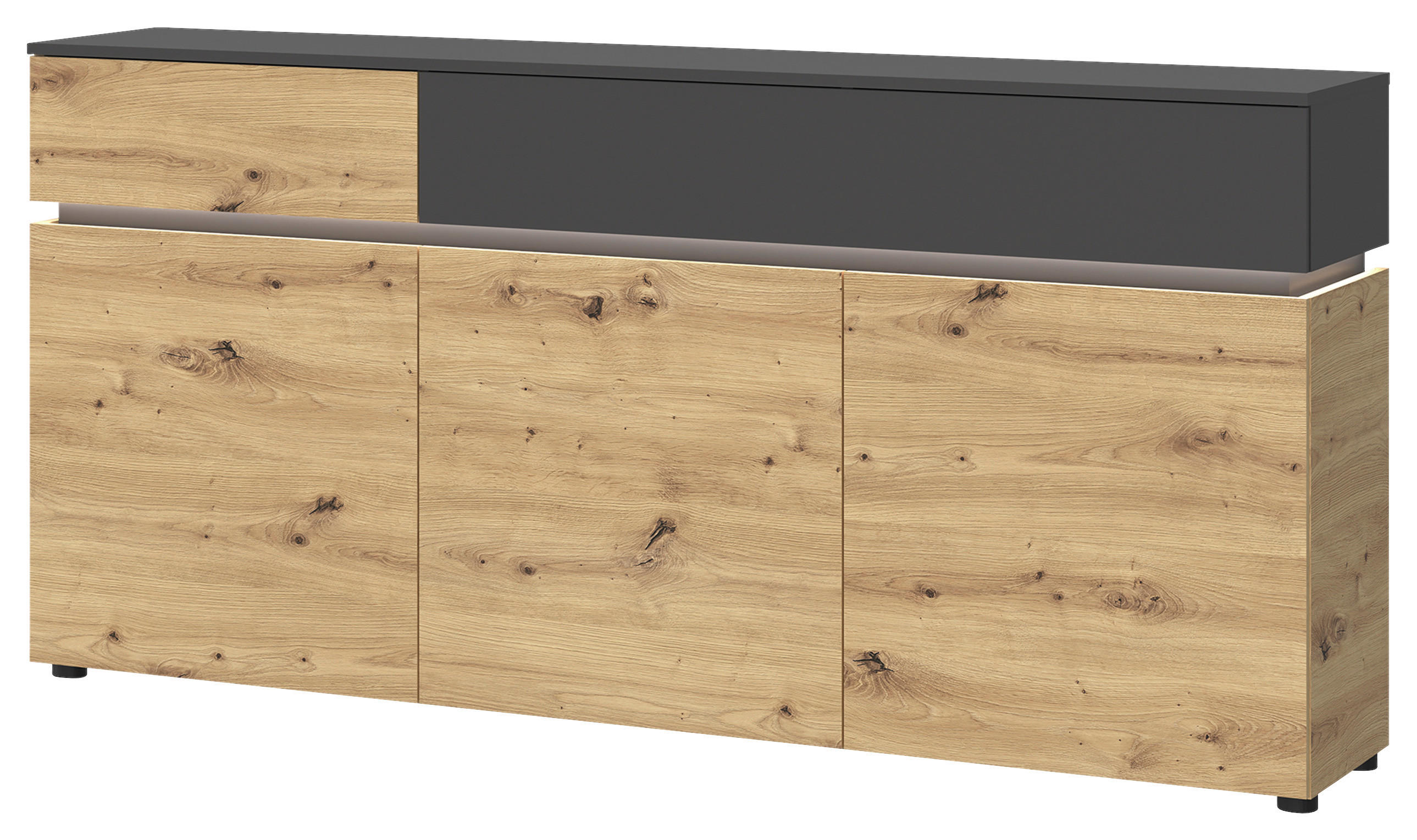 Sideboard Luci Grau Eiche Artisan/Grau B: 180,5 cm