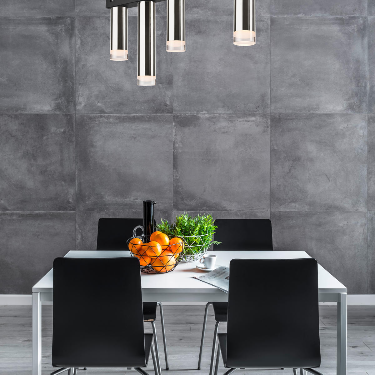 DECKENLEUCHTE Diego 32/6/60 cm   - Chromfarben, Design, Metall (32/6/60cm)