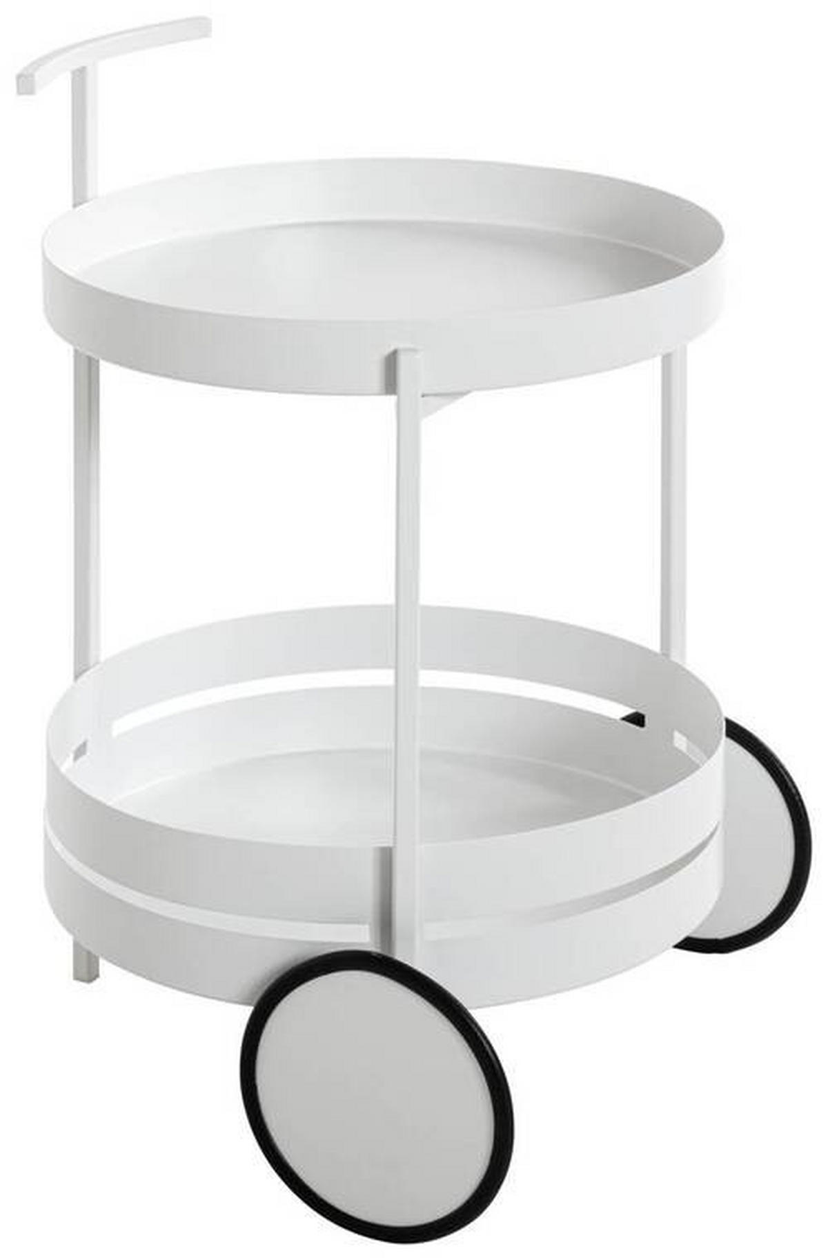 SERVIERWAGEN Weiß  - Weiß, Design, Metall (42/42/61cm)