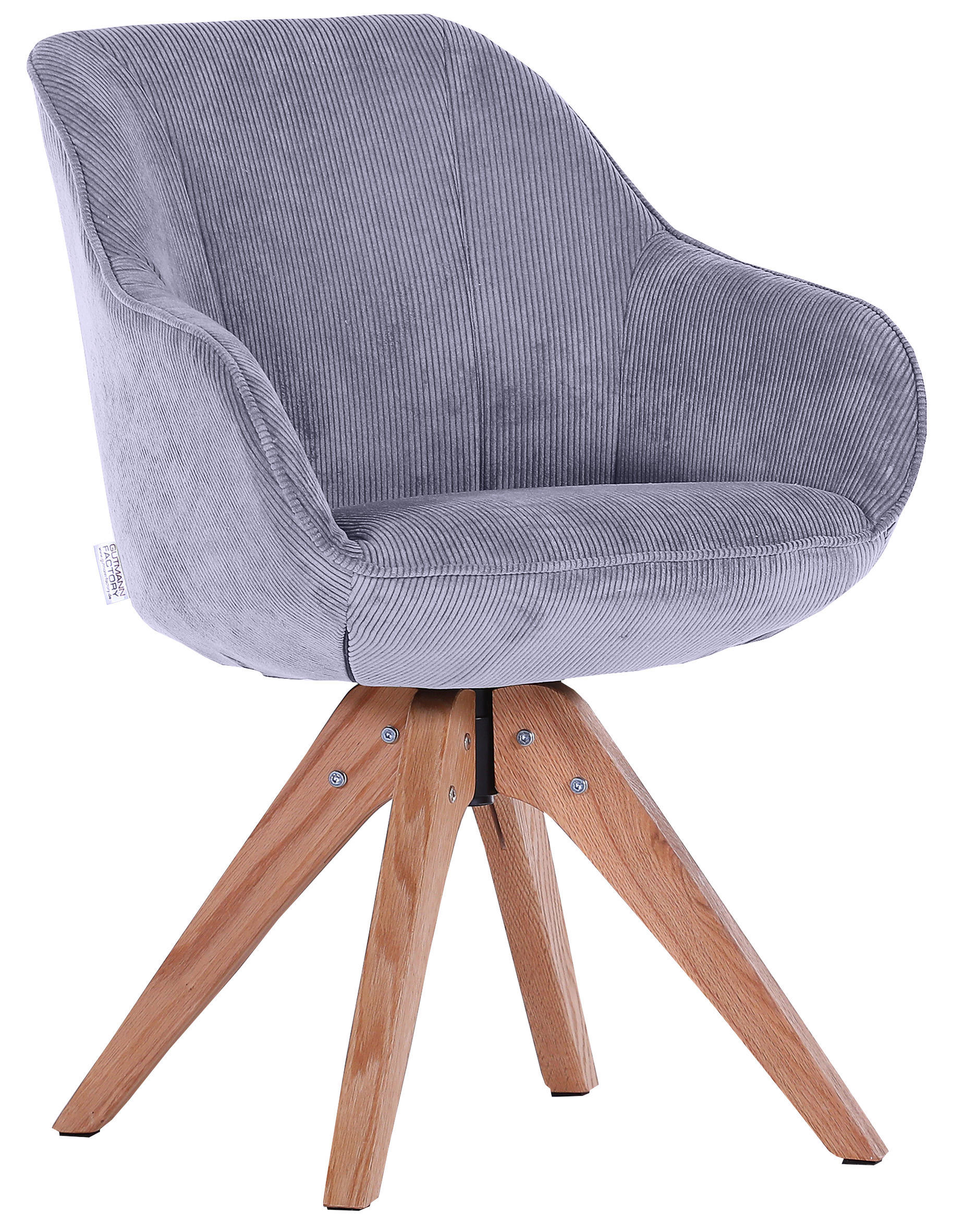 Hom`in ŽIDLE S PODRUČKAMI, manšestr, světle šedá