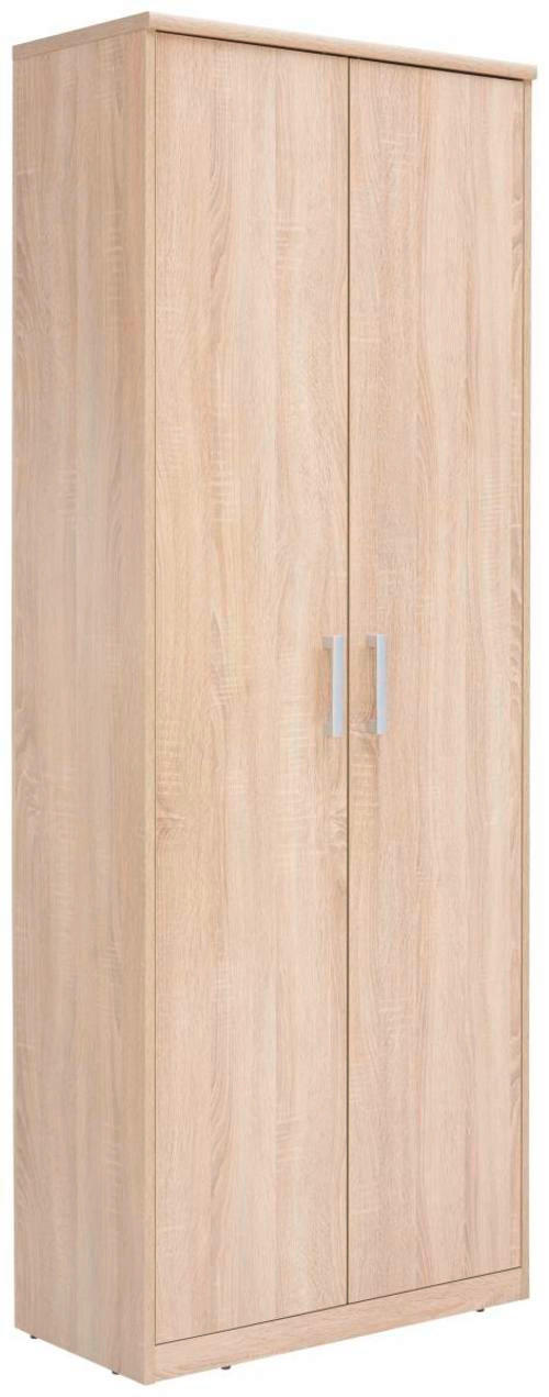 MEHRZWECKSCHRANK 72/194/36 cm  in Sonoma Eiche  - Silberfarben/Schwarz, Basics, Holzwerkstoff/Metall (72/194/36cm) - Xora