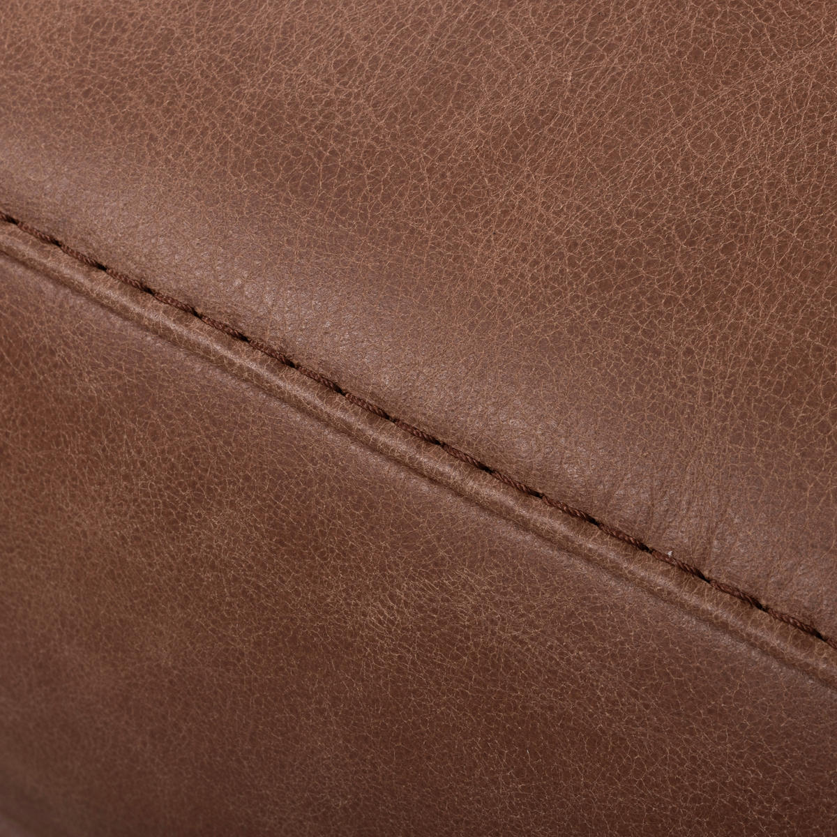 Canapea Cu 2 Locuri, piele, maro închis - maro închis/negru cromat, Design, metal/piele (157/85/92cm) - Livetastic