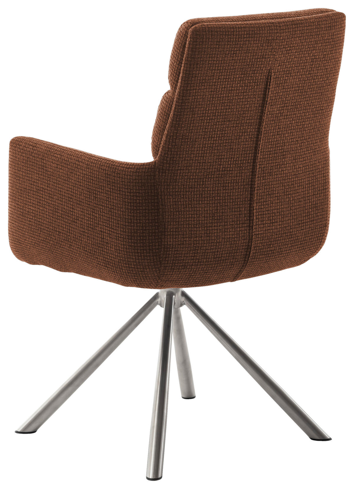 ARMLEHNSTUHL  in Edelstahl Webstoff  - Edelstahlfarben/Rostfarben, Design, Textil/Metall (61/90/64cm) - Dieter Knoll