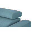 ECKSOFA in Feincord Türkis  205/280 cm  - Türkis/Schwarz, Design, Textil/Metall (205/280cm) - Xora