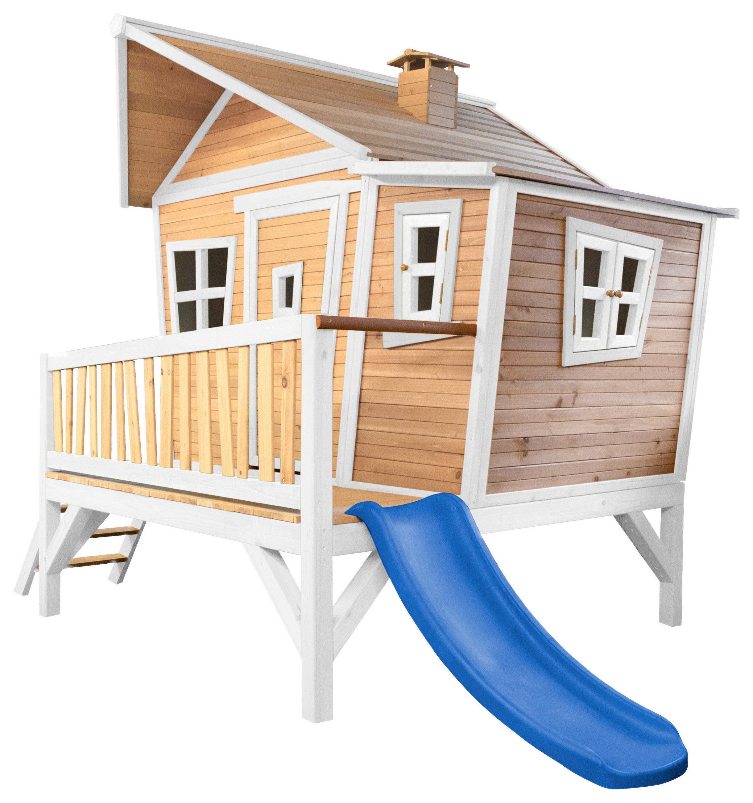 SPIELHAUS 123/12,8/152 cm  - Blau/Weiss, Konventionell, Holz/Kunststoff (123/12,8/152cm)