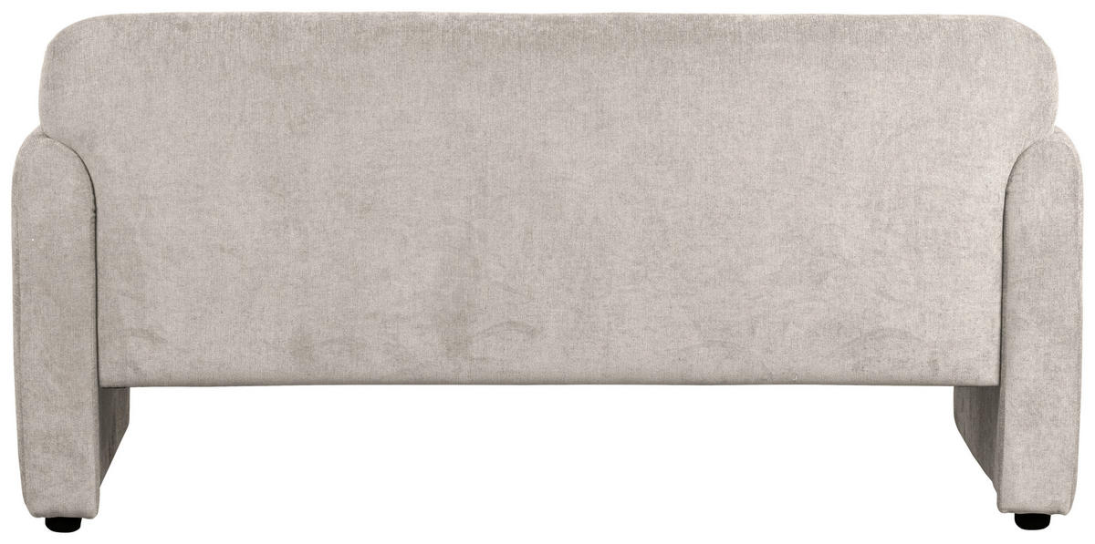 2-SITZER-SOFA Samt Creme  - Creme/Schwarz, Design, Holz/Kunststoff (148/83/76cm) - MID.YOU