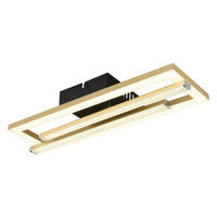 STROPNÍ LED SVÍTIDLO, 40/37,5/6,3 cm - černá/čiré, Design, plast (40/37,5/6,3cm) - Globo