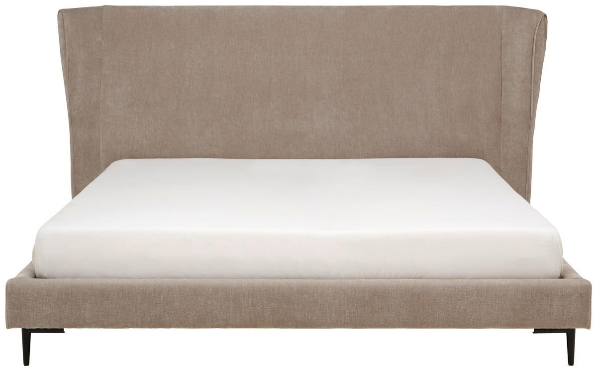 POLSTERBETT Lattenrost 180/200 cm  in Beige  - Beige/Schwarz, MODERN, Holz/Textil (180/200cm) - Livetastic