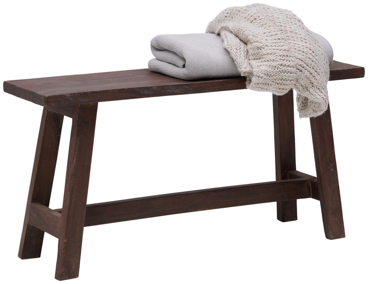SITZBANK in Holz Braun  - Braun, Trend, Holz (90/45/25cm) - Landscape