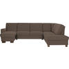 WOHNLANDSCHAFT Hellbraun  - Hellbraun/Braun, Design, Holz/Textil (163/319/241cm) - Beldomo System