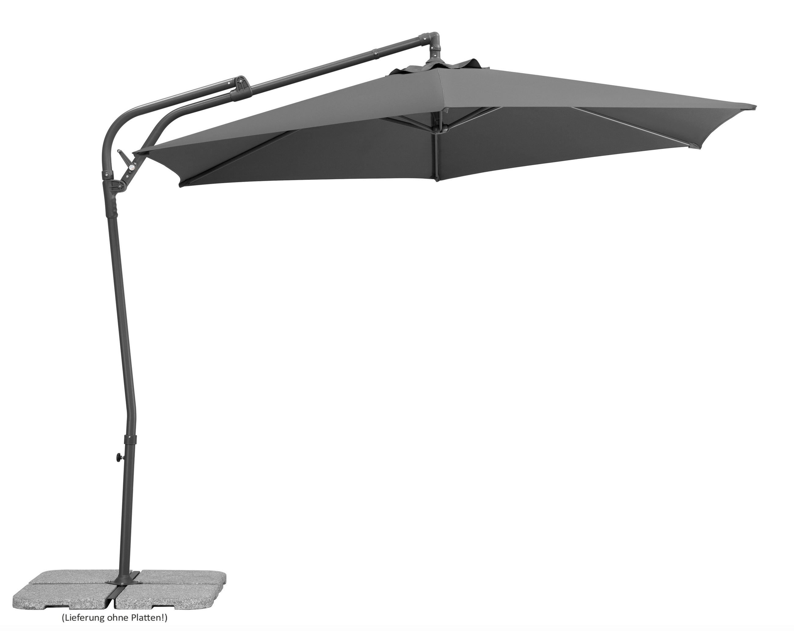 AMPELSCHIRM 300 cm Anthrazit  - Anthrazit, Basics, Textil/Metall (278/263/300cm) - Schneider