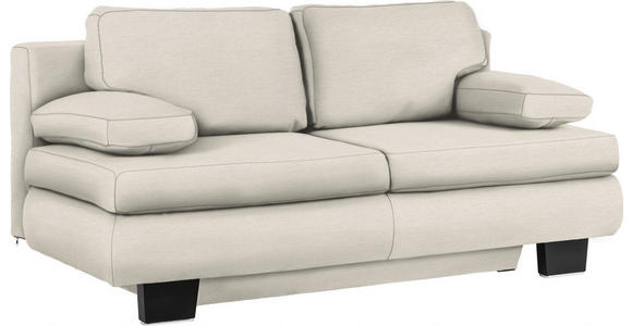 SCHLAFSOFA in Flachgewebe Creme  - Wengefarben/Creme, KONVENTIONELL, Holz/Textil (203/94/100cm) - Novel