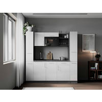 KUCHYNSKÝ BLOK 205 cm - sivá/biela, Trend, kov/kompozitné drevo (205cm) - Respekta