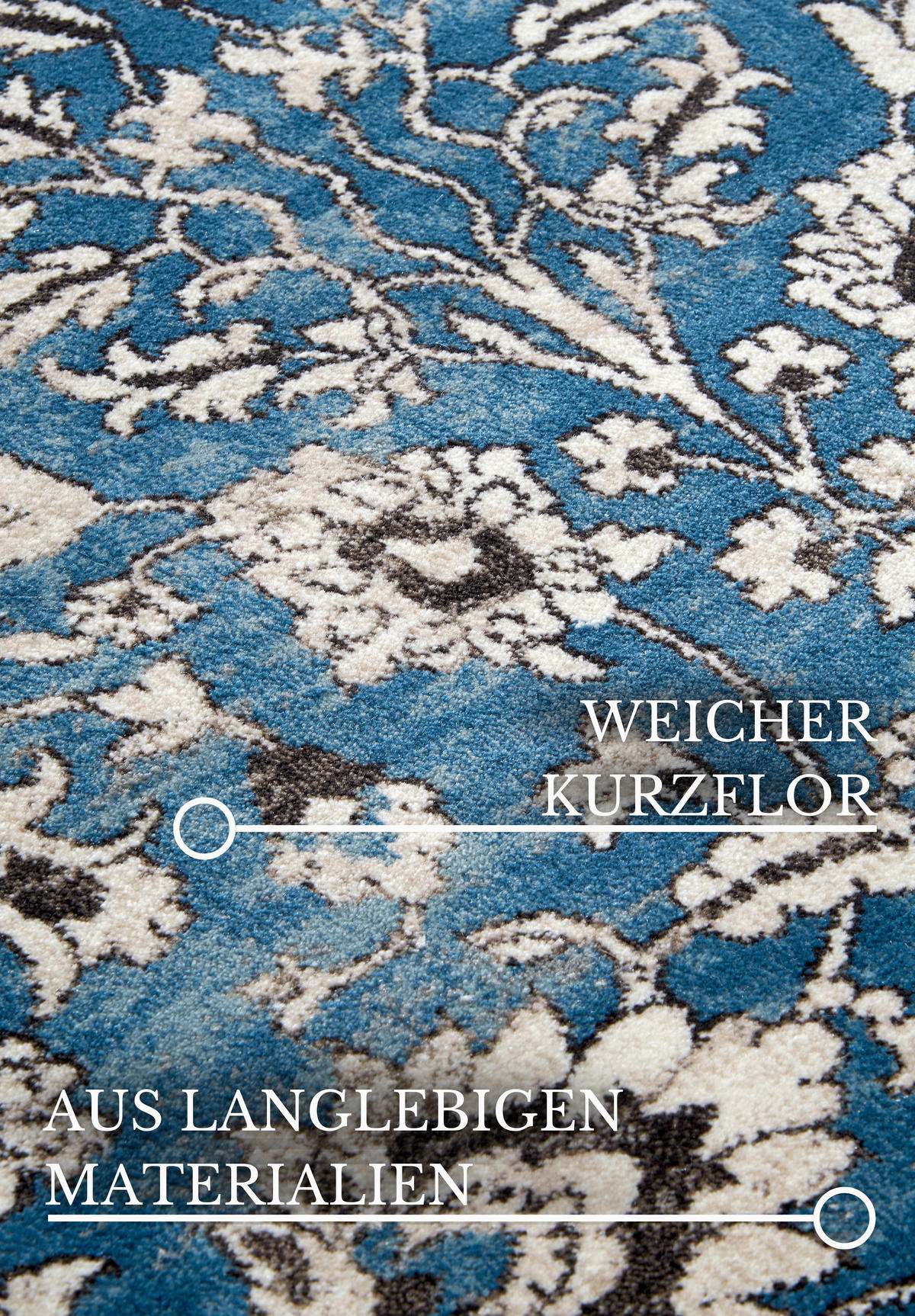 LÄUFER 80/240 cm Kollektion 1869 Blau, Creme  - Blau/Creme, Design, Kunststoff/Textil (80/240cm) - Villeroy & Boch