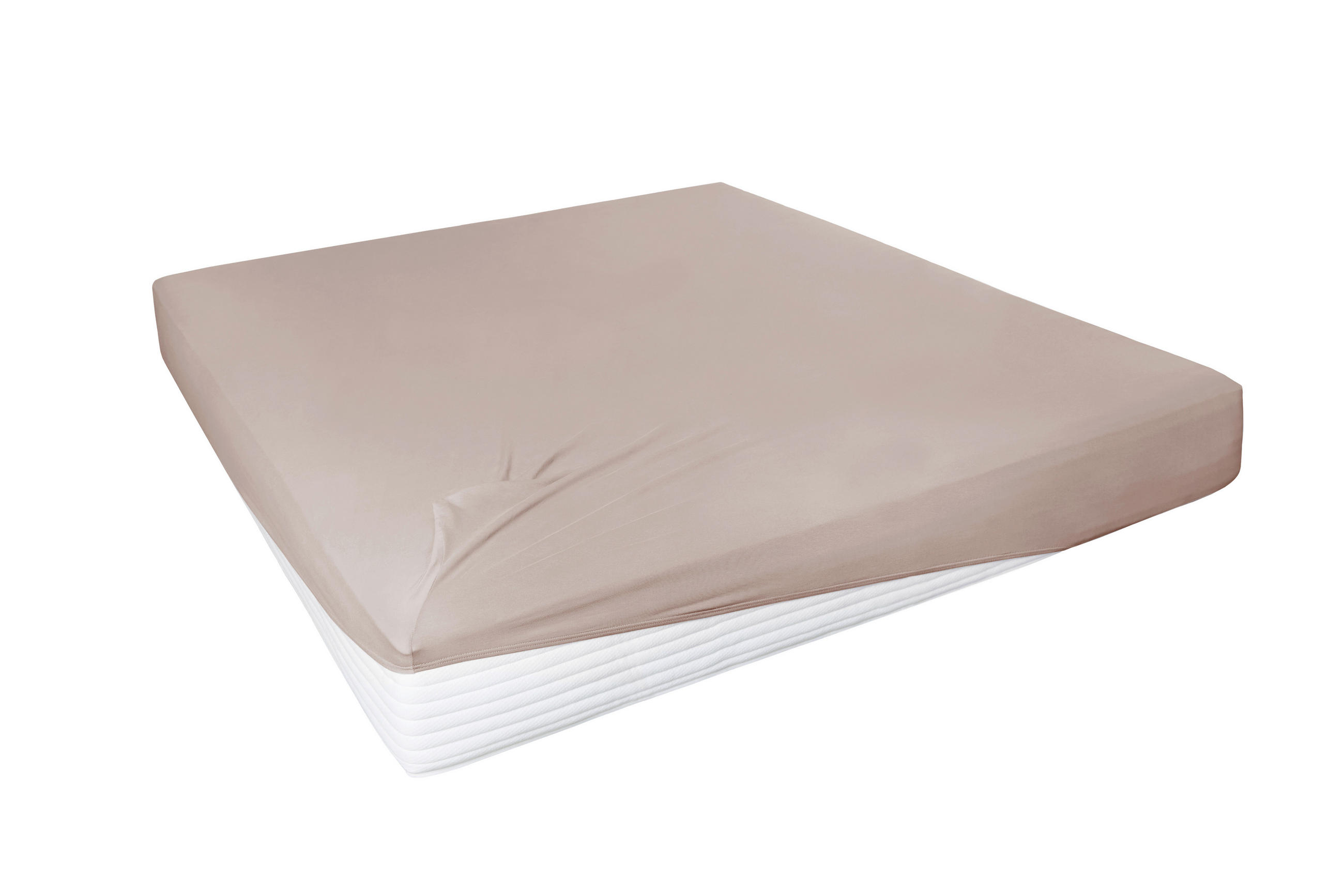 SPANNLEINTUCH 150/200 cm Jersey  - Braun, Basics, Textil (150/200cm)