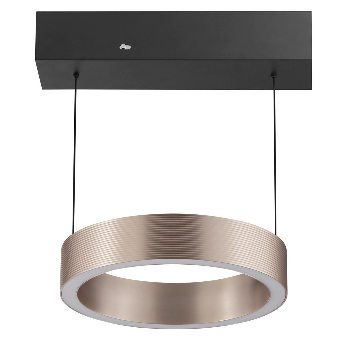 LED-PENDELLEUCHTE Axion 32/150/25 cm   - Schwarz/Braun, Design, Kunststoff/Metall (32/150/25cm) - Brilliant