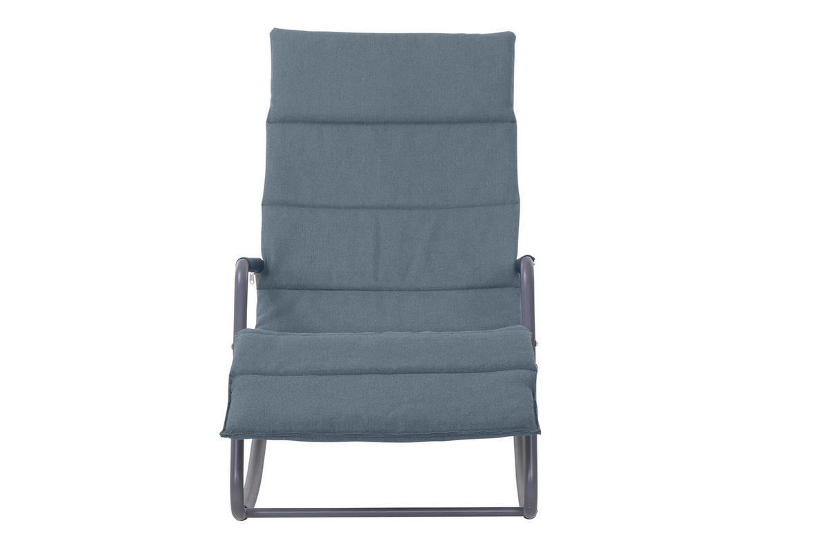 GARTEN-RELAXLIEGE 57/81/143 cm  - Blaugrau, KONVENTIONELL, Kunststoff/Textil (57/81/143cm) - Siena Garden