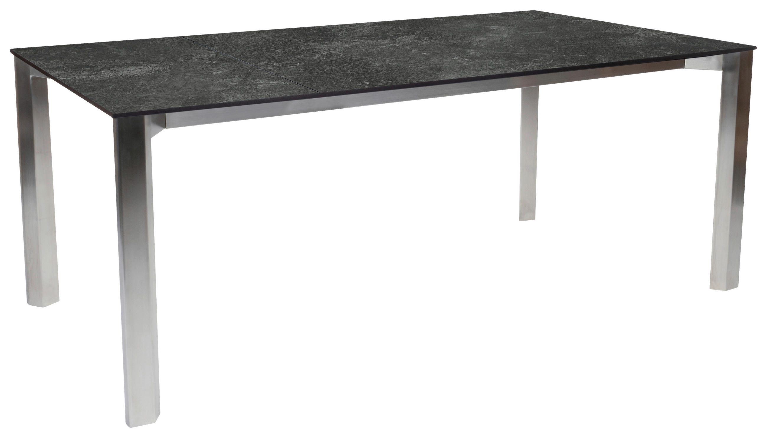 GARTENTISCH 160-210/100/75 cm Metall, Kunststoff rechteckig  - Edelstahlfarben/Anthrazit, Design, Kunststoff/Metall (160-210/100/75cm) - Stern