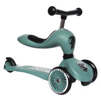 LAUFRAD/KINDERSCOOTER 2in1 - Dunkelgrün, Trend, Kunststoff/Metall (24/37/55cm) - Scoot and Ride