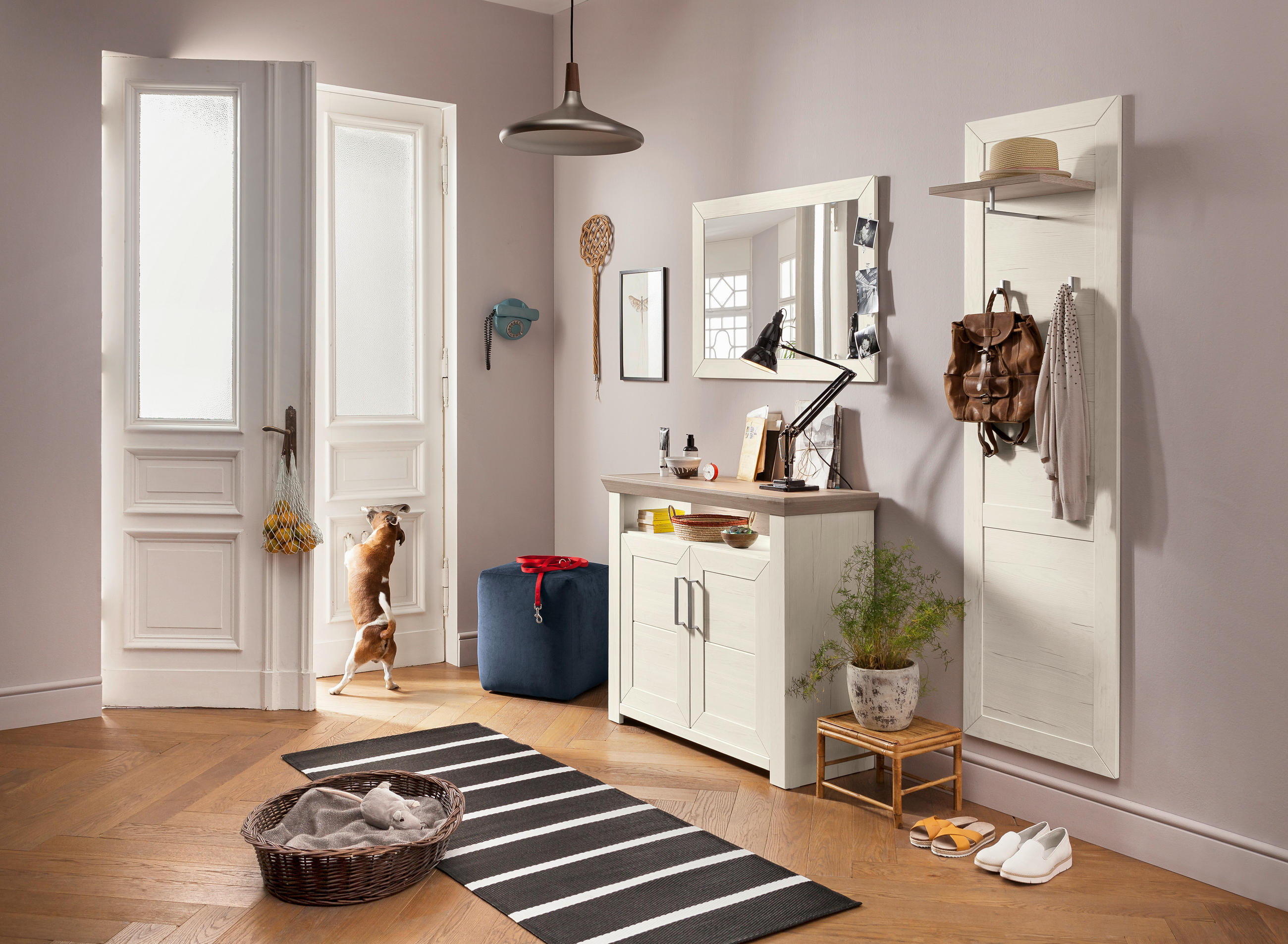 GARDEROBE 3-teilig  in 172/201/42,2 cm  - Eichefarben/Pinienfarben, Basics, Holzwerkstoff (172/201/42,2cm) - SetOne by Musterring