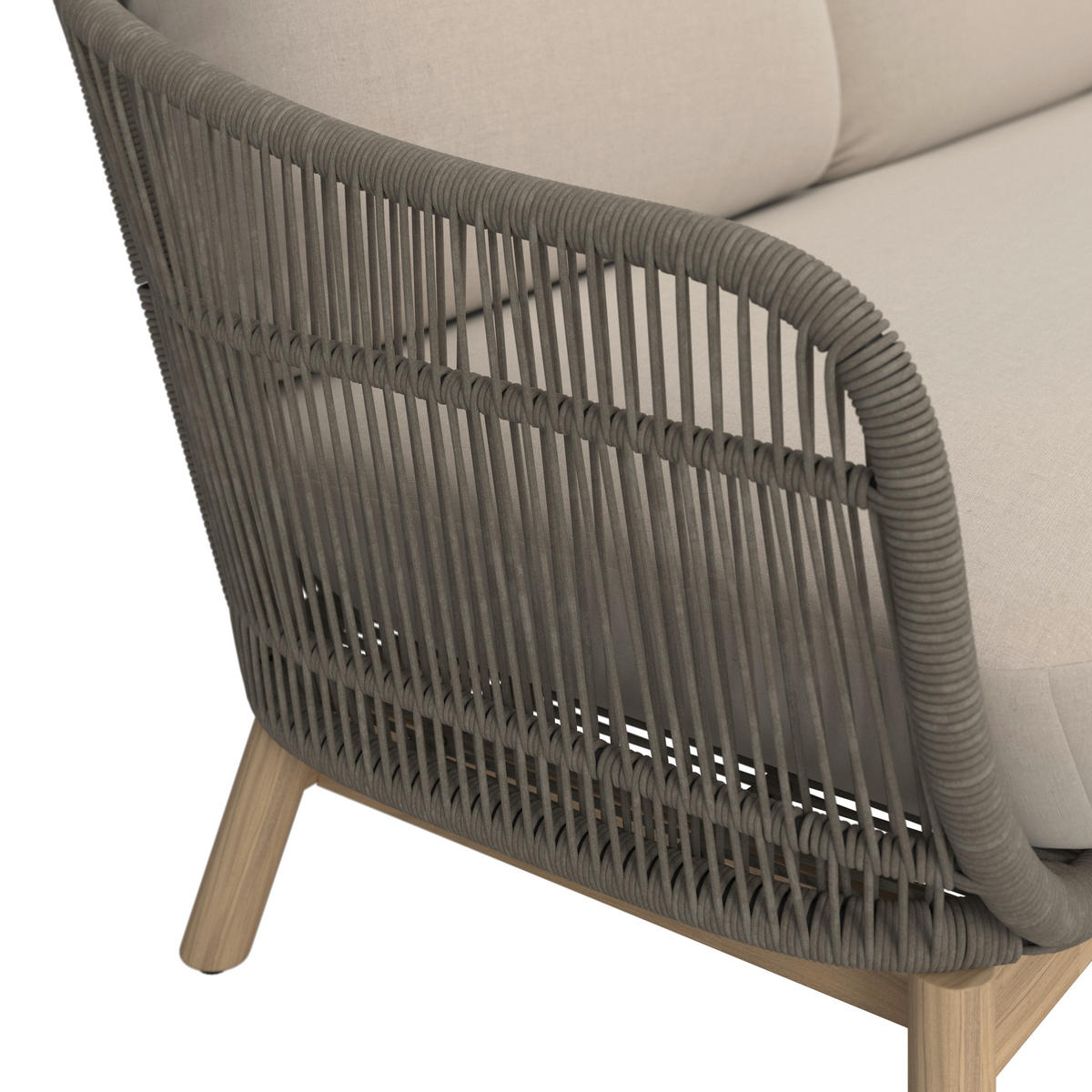 LOUNGEGRUPP 230/241 cm akacia massiv aluminium  - beige/akaciefärgad, Natur, metall/trä (230/241cm) - Ambia Garden