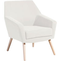 SESSEL in Velours Creme  - Buchefarben/Creme, Design, Holz/Textil (67/81/71cm) - Max Winzer