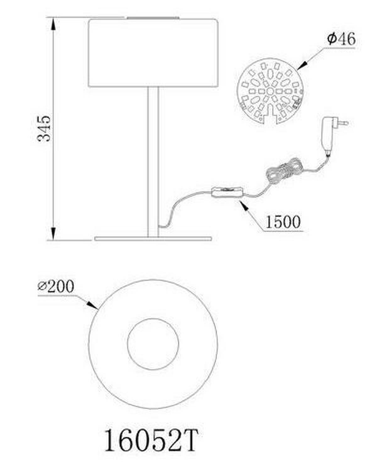 NAMIZNA LED-SVETILKA  TRENTON      20/34,5 cm       - črna/bela, Design, kovina/umetna masa (20/34,5cm) - Globo