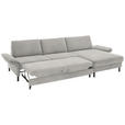 ECKSOFA  in Chenille, Flachgewebe Cappuccino  316/175 cm  - Schwarz/Cappuccino, Design, Textil/Metall (316/175cm) - Dieter Knoll