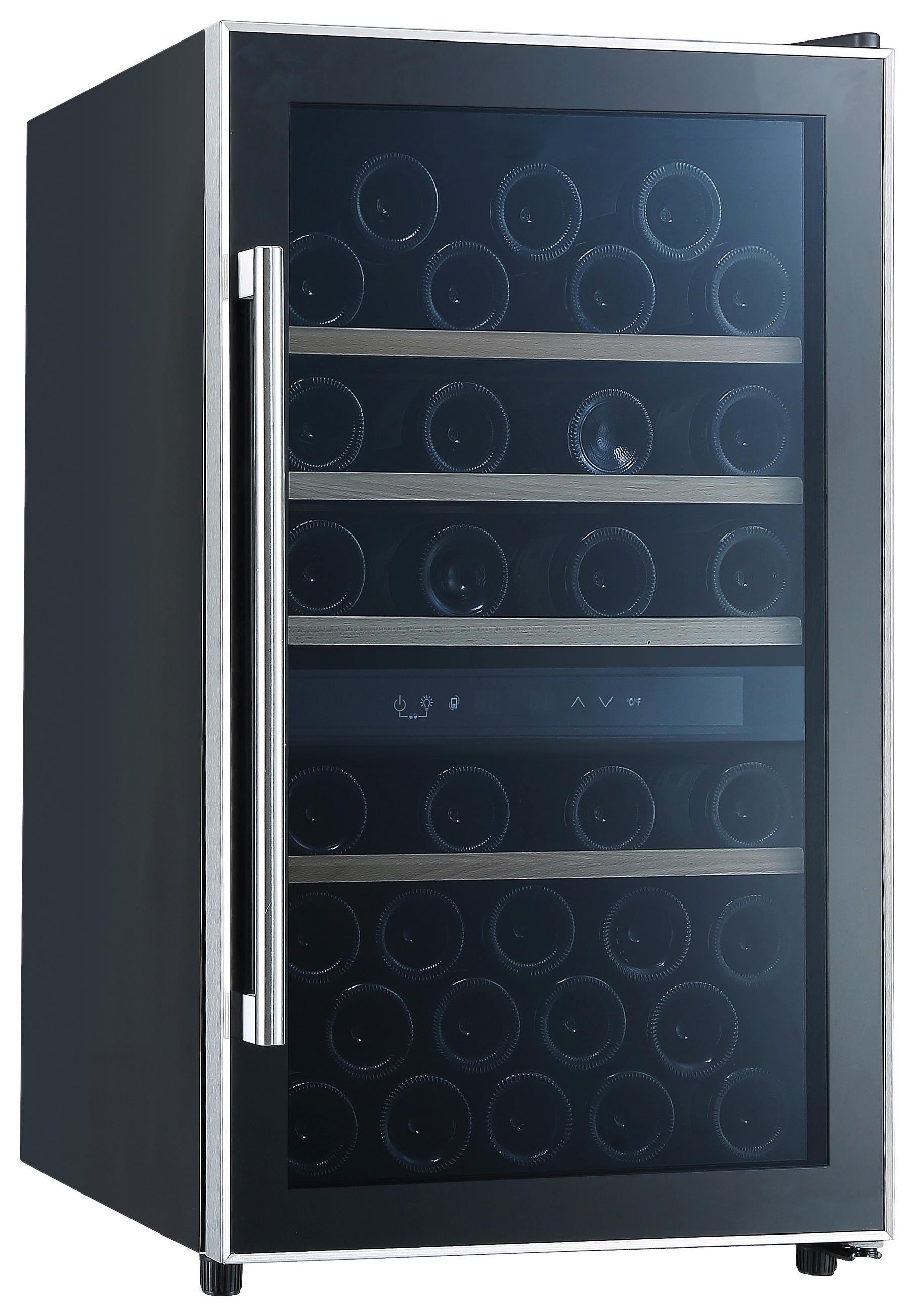WEINKÜHLSCHRANK WKS49  - Schwarz, Trend, Glas/Holz (48/85,5/57,5cm) - Respekta