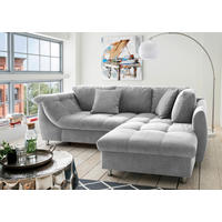 ECKSOFA Grau Mikrofaser  - Chromfarben/Grau, Design, Textil (250/190cm) - Livetastic