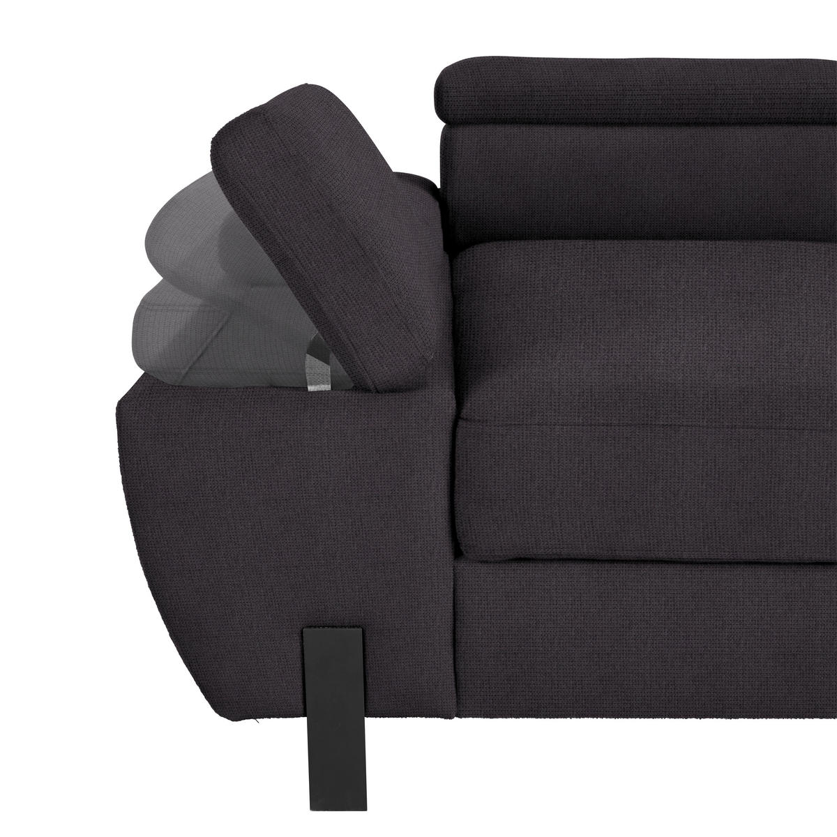 HÖRNSOFFA i vävt tyg svart  - svart, Modern, metall/trämaterial (277/90/189cm) - MID.YOU