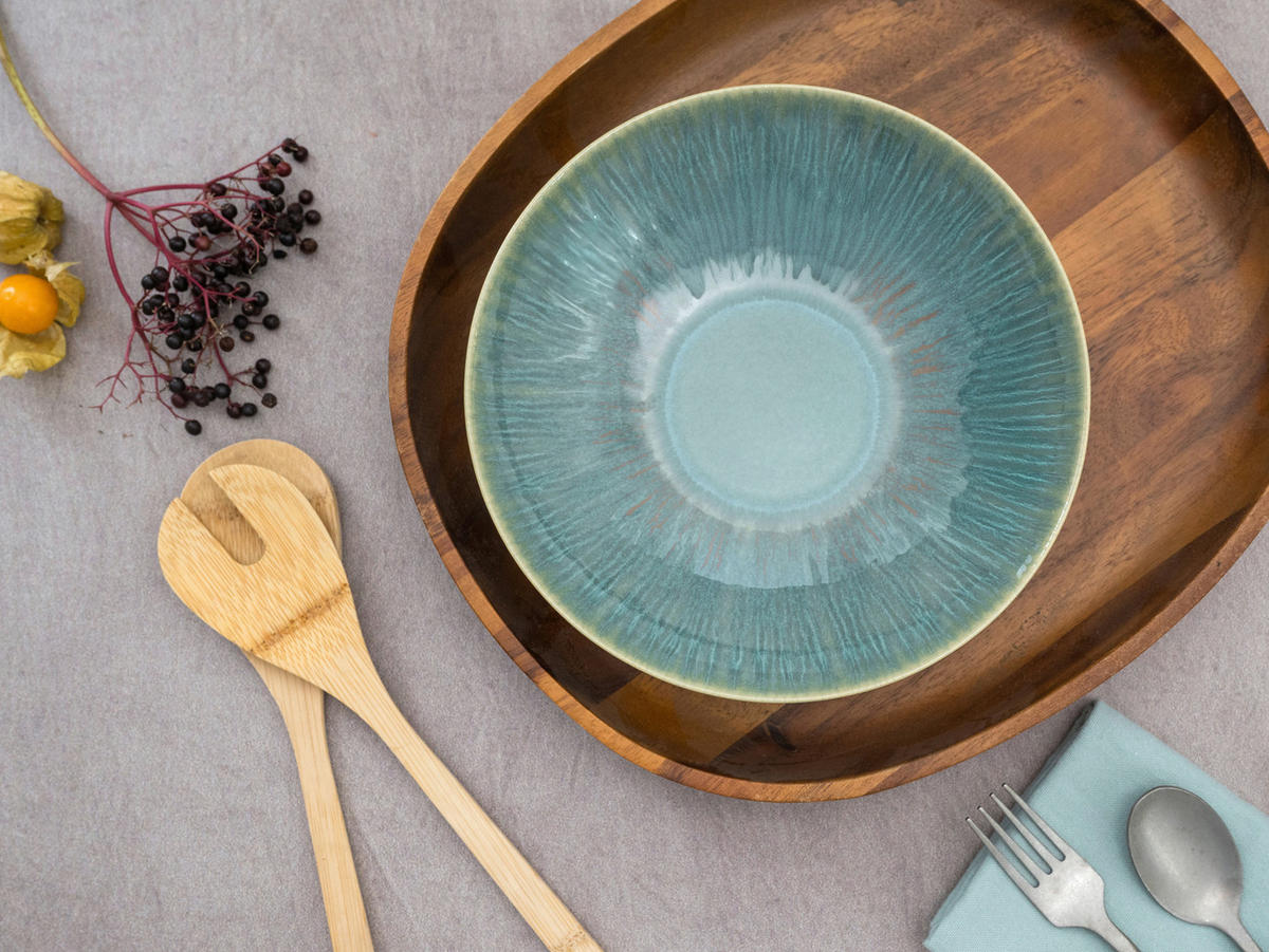 SCHÜSSELSET 2-teilig Sea Breeze   - Grün, Design, Keramik - Creatable