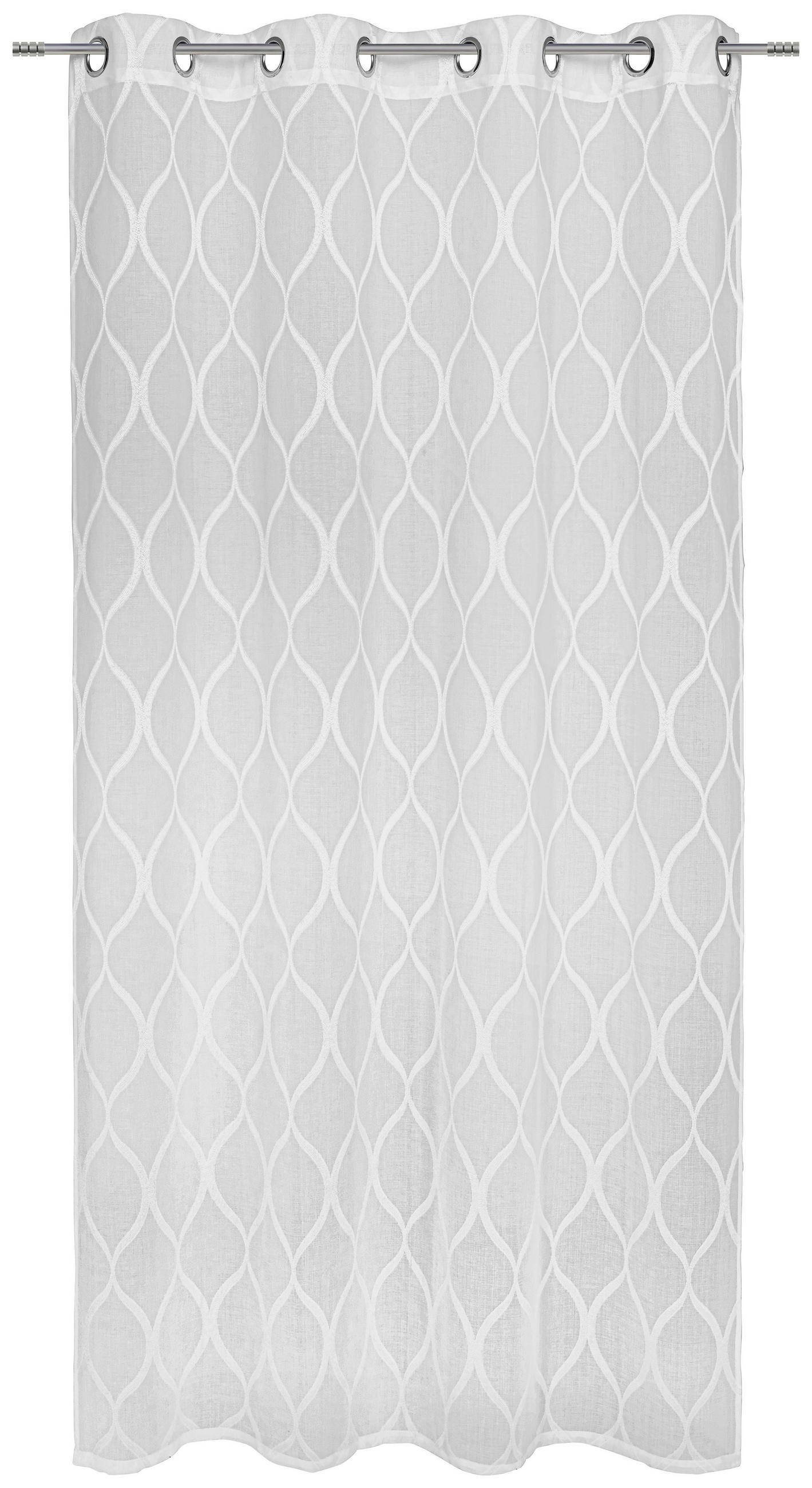 ÖSENSCHAL GAMMA halbtransparent 140/245 cm   - Weiß, Design, Textil (140/245cm) - Esposa