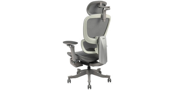 DREHSTUHL  in Netzbespannung Grau  - Grau, MODERN, Kunststoff/Textil (72,5/109-118/73cm) - Novel