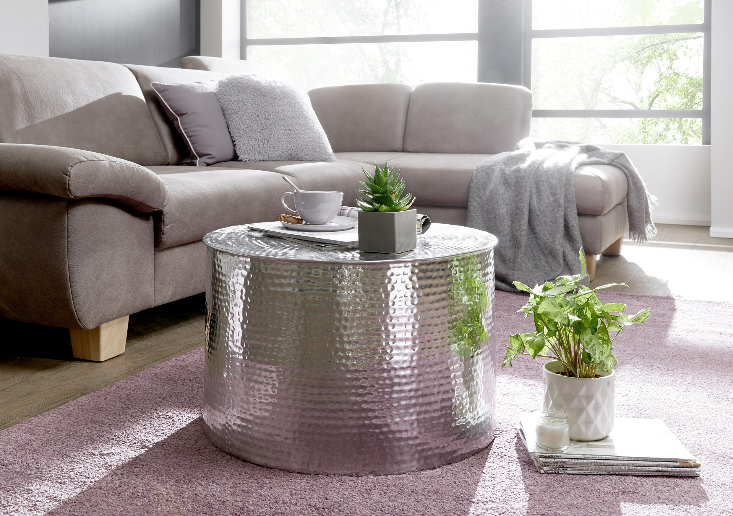 SOFFBORD i metall 61/61/40,5 cm  - silver, Lifestyle, metall (61/61/40,5cm) - MID.YOU