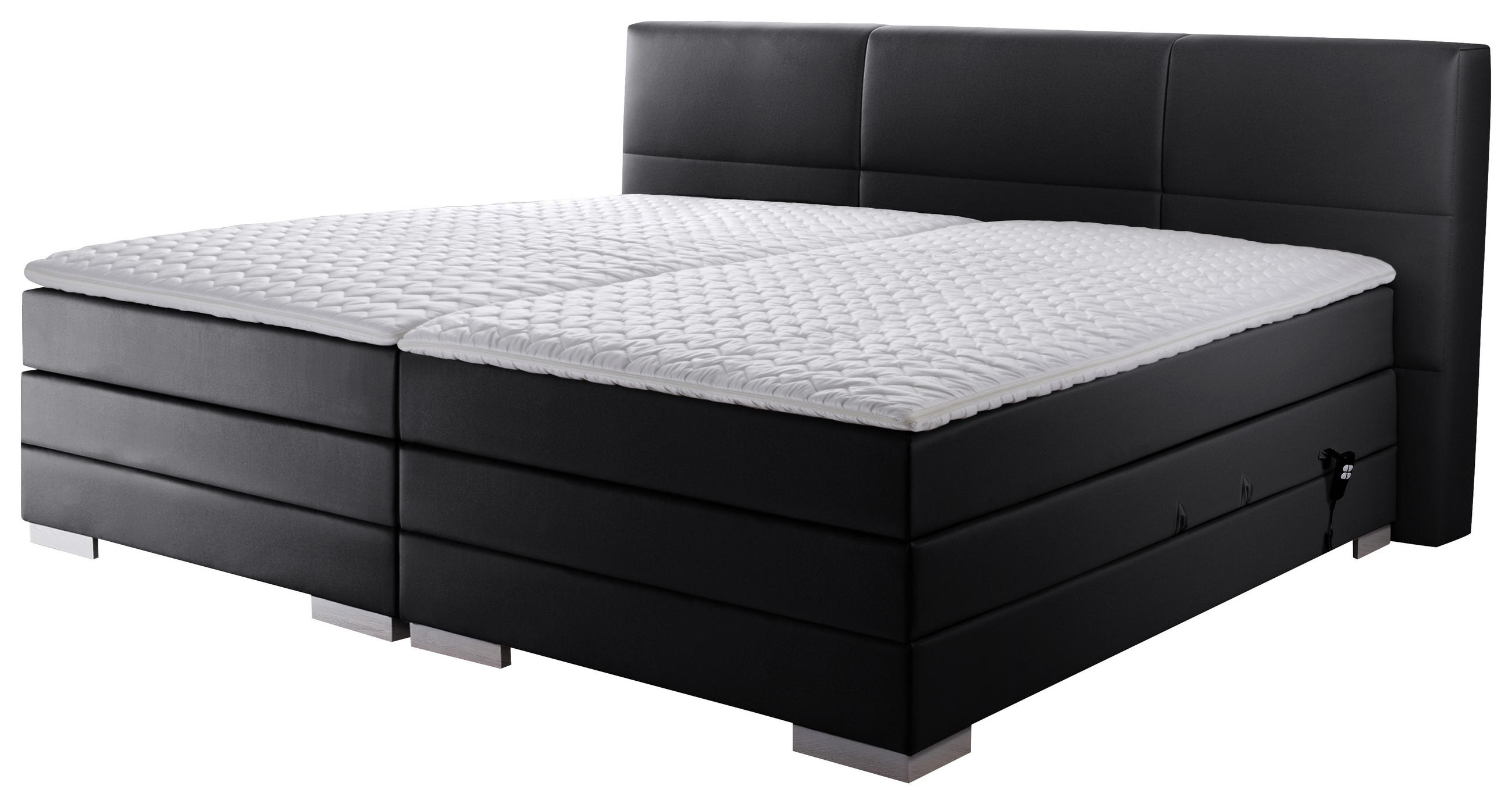 Boxspringbett 'prinz' H3 200/200 cm in Schwarz